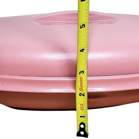 Vtg Tupperware Microwave Steamer Dusty Rose Complete - Picture 10 of 11